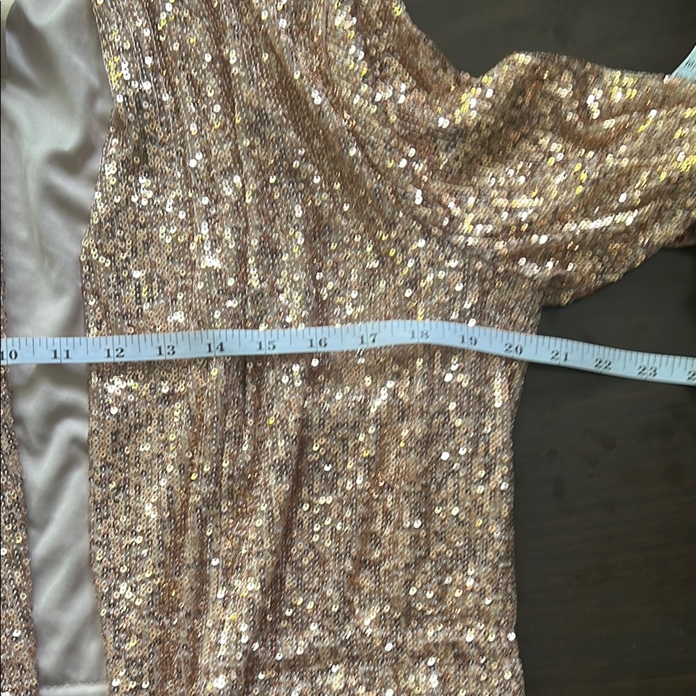 β¨ BB Dakota x Steve Madden Rose Gold Sequin Jacket β¨ - Picture 9 of 11